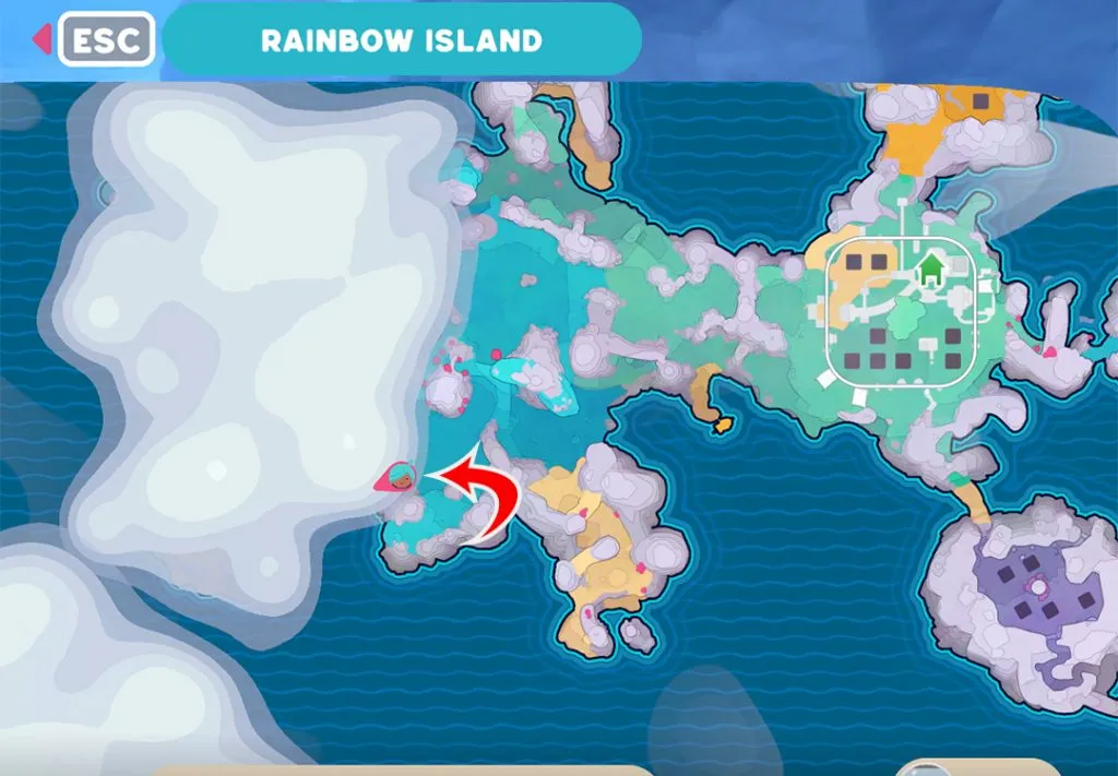 Lucky Slime location in Rainbow Island