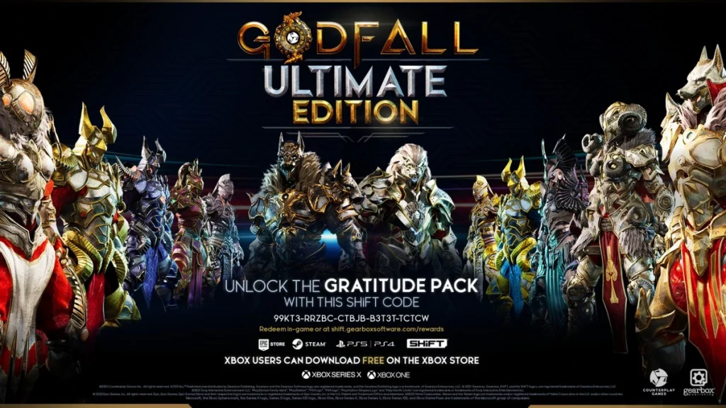 Gratitude Pack - Godfall SHiFT Code