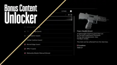 Bonus Content Unlocker for Resident Evil Requiem