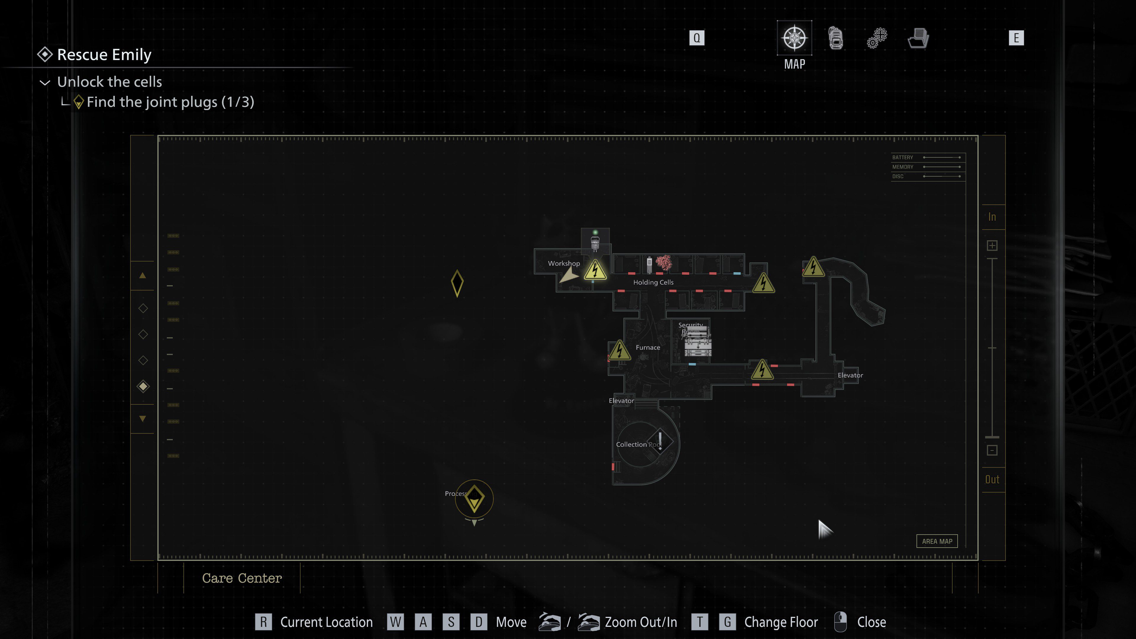 07 - Grace - Care Center in-game collectible position
