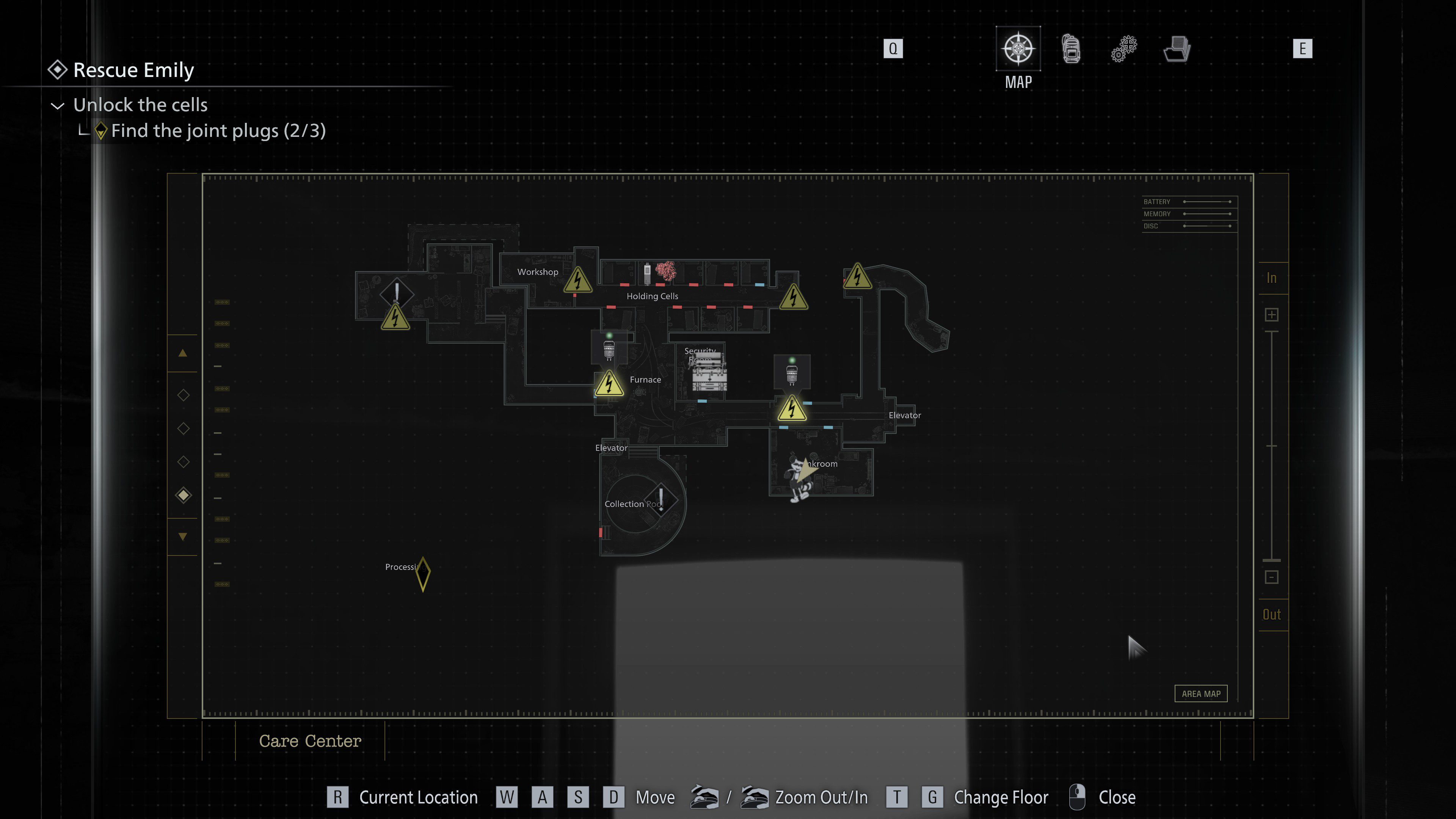 08 - Grace - Care Center in-game collectible position