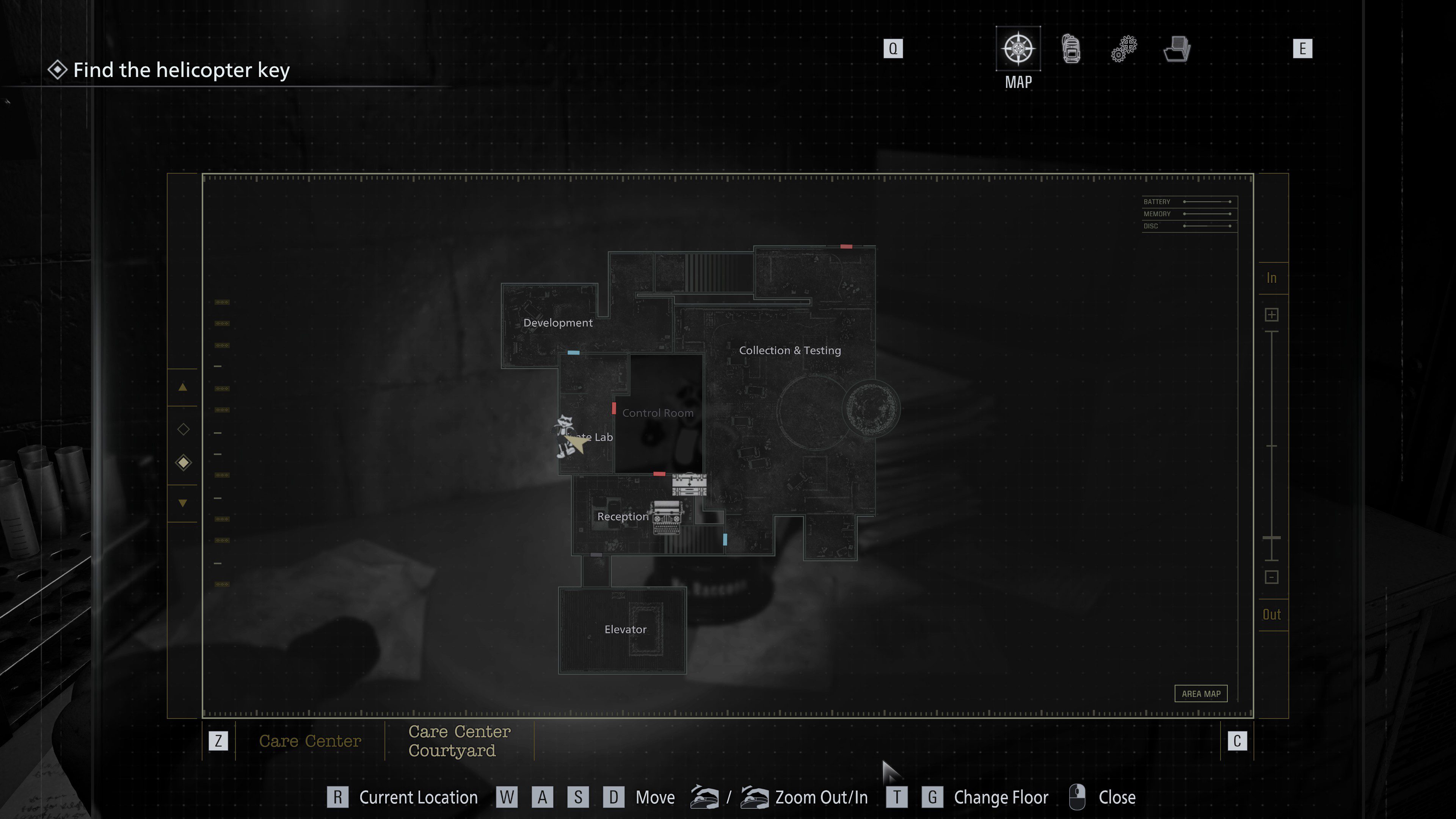 09 - Grace - Care Center Courtyard in-game collectible position