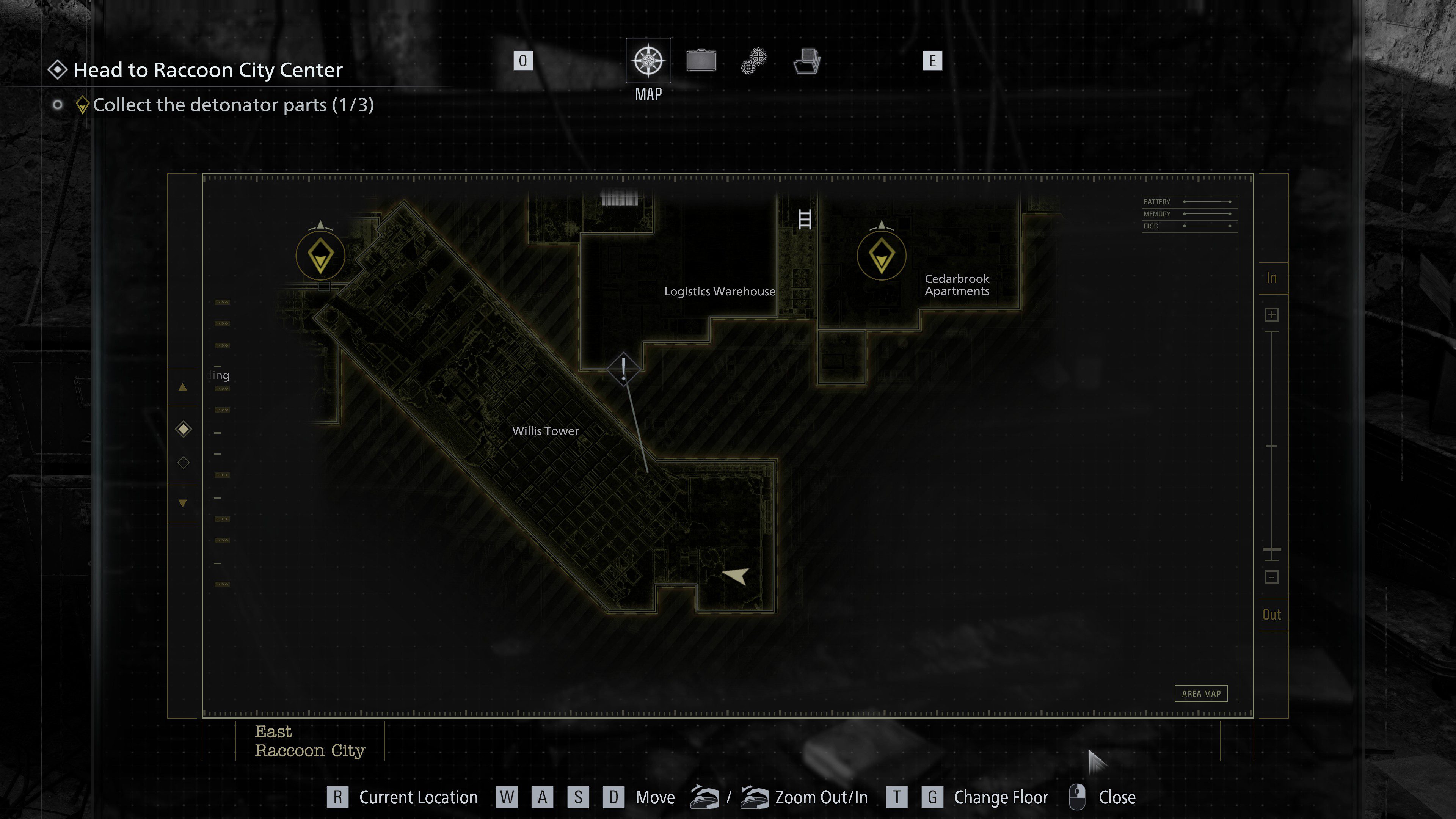 17 - Leon - East Racoon City in-game collectible position